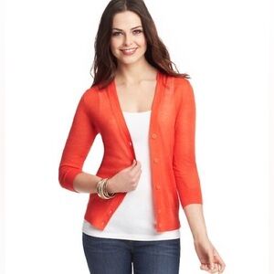 Loft Sheer 3/4 Sleeve Cardigan